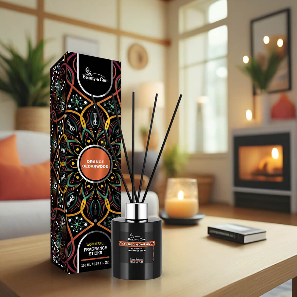 Beauty & Care Sinaasappel Cederhout geurstokjes Beauty & Care Sinaasappel Cederhout geurstokjes