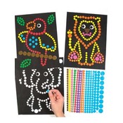 Sticker plakkaarten Jungle, set á 8 stuks ( Voorraad 7 sets OP=OP))