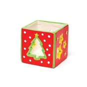 Waxinelichthouder Kubus Winter 4 stuks (Voorraad 17 sets OP=OP)
