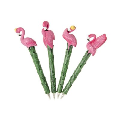 Balpen flamingo ( voorraad 30 stuks OP = OP)