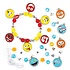 Armband set funny face, set á 3 stuks ( Voorraad 36 sets OP=OP)