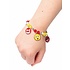 Armband set funny face, set á 3 stuks ( Voorraad 36 sets OP=OP)