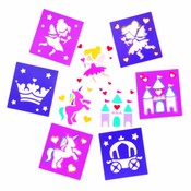 Sjablonen sprookjes, set á 6 stuks ( Voorraad 7 sets OP=OP)