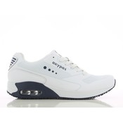 Oxypas Oxypas/ Safetyjogger Justin wit/navy ( MAATADVIES, NEEM 1 MAAT GROTER!)