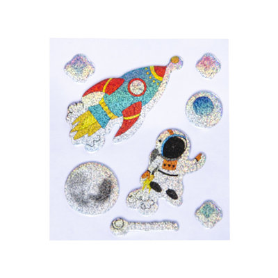 Stickervel space glitter