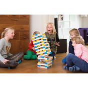 Grote houten toren JENGA (met dobbelsteen)