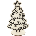 Kerstboom hout met foam motief