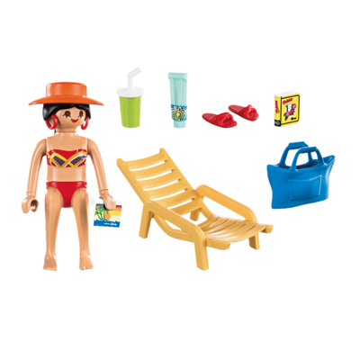 Playmobil Vakantieganger met strandstoel (voorraad 7 stuks OP = OP)