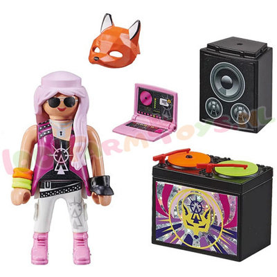 Playmobil DJ met draaitafel ( voorraad 4 stuks OP =OP)