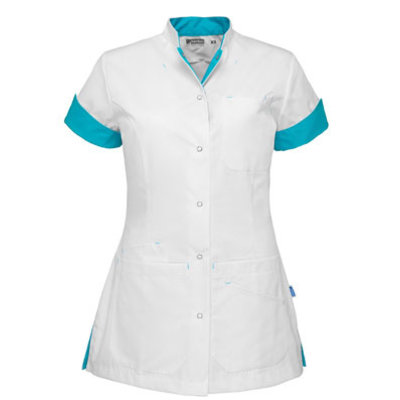 De Berkel Damesjas Livia wit/turquoise