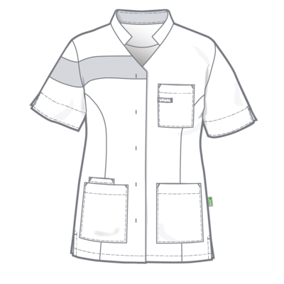 De Berkel Damesjas Juliette wit/ turquoise UITLOOP, geen retour mogelijk