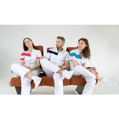 De Berkel Damesjas Juliette wit/ turquoise UITLOOP, geen retour mogelijk