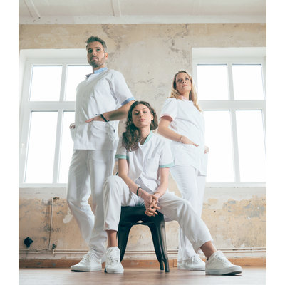 De Berkel Damesjas Fleur wit/ mint UITLOOP, geen retour mogelijk