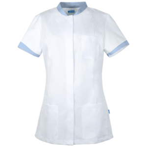 De Berkel Damesjas Fleur wit/ blauw UITLOOP, geen retour mogelijk
