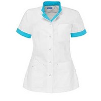 De Berkel Damesjas Jillian kort wit/azur