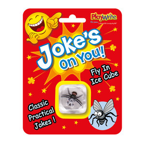 Ijsklontje met nepvlieg ( voorraad 125 stuks OP = OP)