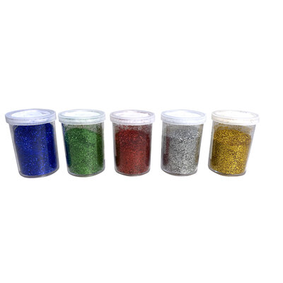 Glitter-shakers set á 5 stuks ( Voorraad 45 sets OP=OP)