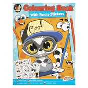 Kleurboek Cool met stickers ( voorraad 7 stuks OP = OP)
