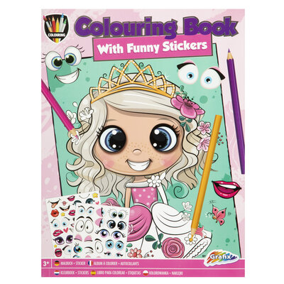 Kleurboek Cool met stickers ( voorraad 7 stuks OP = OP)