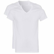 Ten Cate Basic V-Shirt 2-Pack - Wit maat XL OP = OP