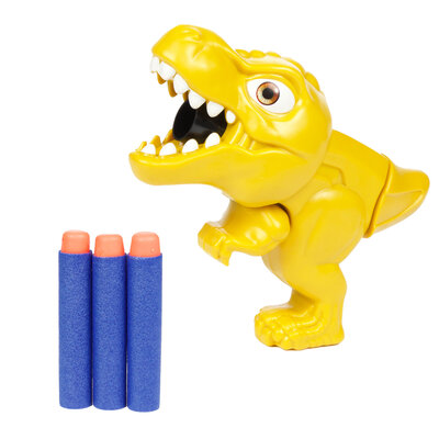 Mini pistool dino + 3 softpijltjes ( voorraad 6 stuks OP = OP)