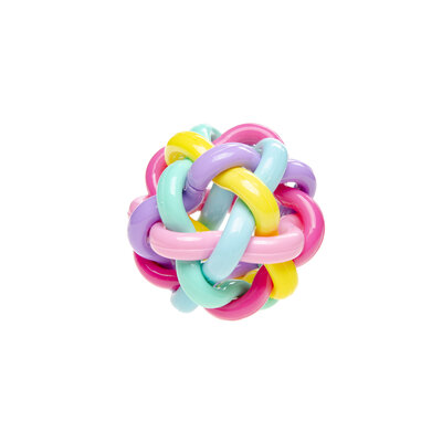 Regenboog Curly stuiterbal ( voorraad 43 stuks OP = OP)
