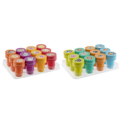 Stempels in doosje ( 12 stuks) ( voorraad 240 stuks OP = OP)