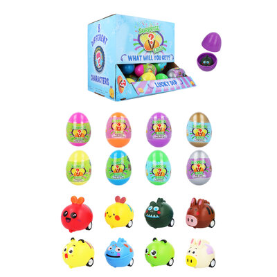 Pull back diertje in surprise ei