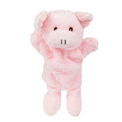 Handpop dieren pluche Fluffie ( voorraad 41 stuks OP = OP)