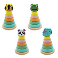 Grote Houten Stapelpuzzel Pastel Dieren