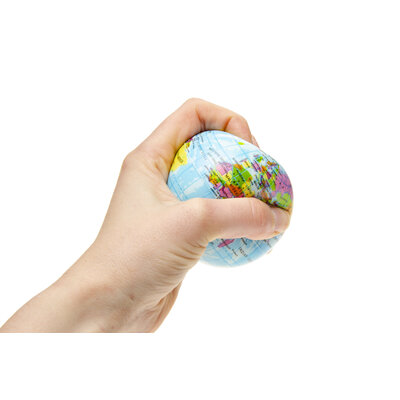 Kneedbare Wereldbol Stressbal ( voorraad 224 stuks OP = OP)