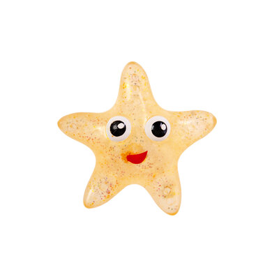 Squeezy Zeester met Glitters ( voorraad 7 stuks OP = OP)