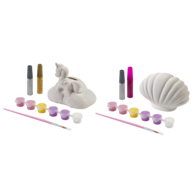 Beschilder je eigen spaarpot schelp of eenhoorn ( voorraad 26 stuks OP = OP)