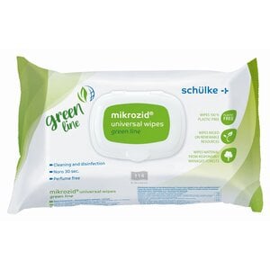 Schülke Mikrozid® Green Line 100% plasticvrije reinigings- en desinfectiedoekjes 180 x 200 mm NIEUW!