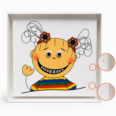 Happy Brackets 3D Wandlijstje 16 x 16 cm AANBIEDING! OP = OP Geen retour mogelijk!