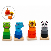 Houten Stapel puzzeltje Dieren