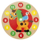 Houten Klokje met Print 14 cm