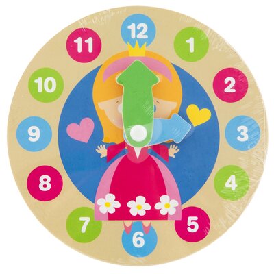 Houten Klokje met Print 14 cm