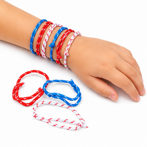 Vriendschap armband rood- wit - blauw
