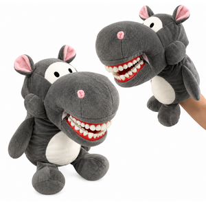 Poetspop (handpop) Hippie Hippo (ca. 25 cm.)