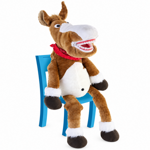 Poetspop (handpop) Pixy Paard ( ca. 85 cm hoog)