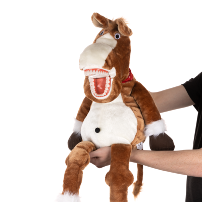 Poetspop (handpop) Pixy Paard ( ca. 85 cm hoog)