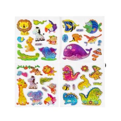 Stickervel Dieren Glans assorti