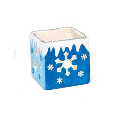 Waxinelichthouder Kubus Winter 4 stuks (Voorraad 17 sets OP=OP)