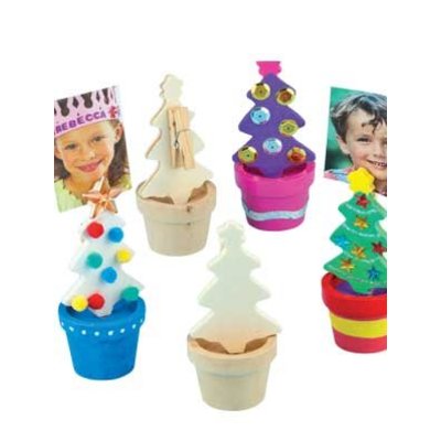 Kerstboom foto- of notitiehouder 4 stuks (voorraad: 1 verp.)