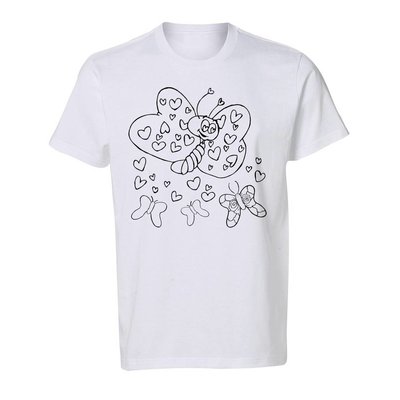 Kleur je Shirt Vlinder ( zie voorraad onderstaand )