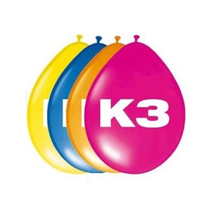 K3 Ballonnen ( Voorraad 9 zakjes á 7 stuks OP=OP)