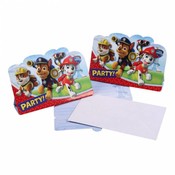 Paw Patrol Uitnodigingen 8 stuks (Voorraad 2 verp. OP=OP)