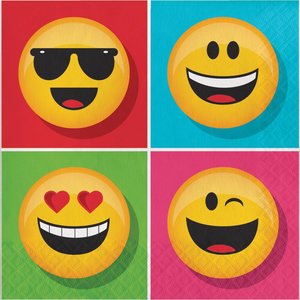 Emoji Servetten 16 stuks (Voorraad: 1 verp. OP = OP)