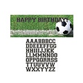 Happy Birthday Voetbal Banner + Sticker (152 cm) ( Voorraad 10 stuks OP=OP)